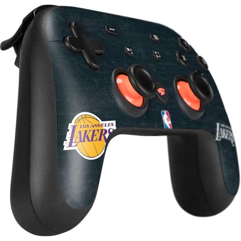 NBA Los Angeles Lakers Black Primary Logo Google Stadia Controller Skin